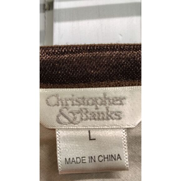 Christopher & Banks Women's Large Brown Ombre Maxi Skirt - Picture 3 of 6